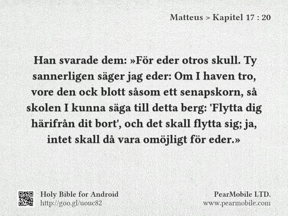 Matteus, Kapitel 17:20